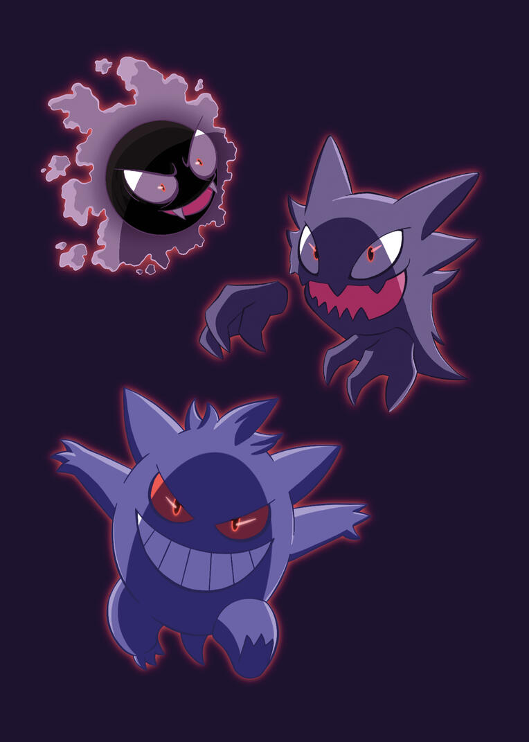 Gengar, Haunter, and Ghastly