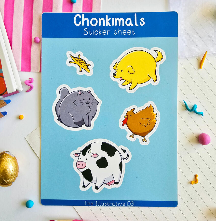 Chonkimals Sticker Sheet